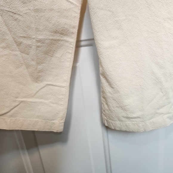 NEW Free People Wide Leg Wrap Pallazzo Pants Cream Size Large - Picture 3 of 8